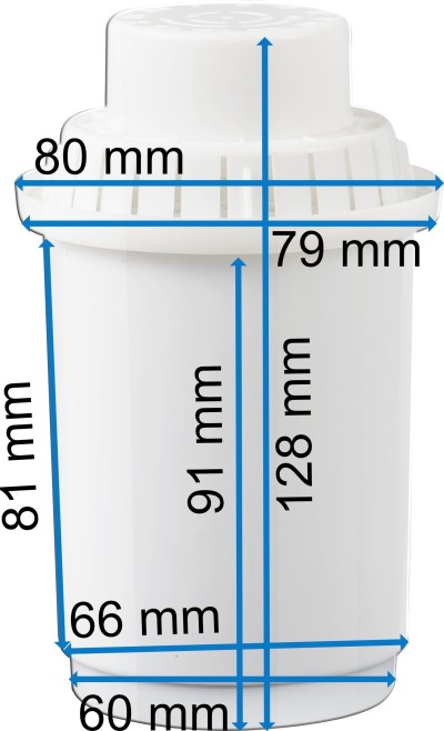 Maße des Filters Maße des Filters